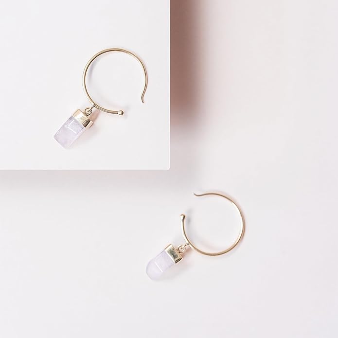 AYANA Healing Crystal Earrings for Women - Handmade Drop Earrings with Ethically Sourced Authentic Gemstones | Birthstone Jewelry for Women Trendy