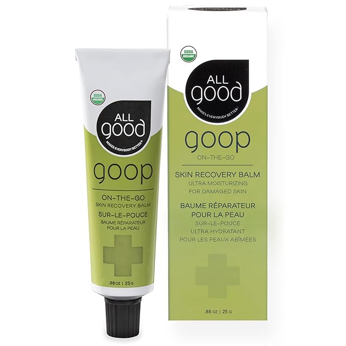 All Good Goop on the Go - Chafing Cream, Dry Skin Salve, Cracking Lip Moisturizer - Soothes, Hydrates & Calms - Travel Size Recovery Balm 1oz