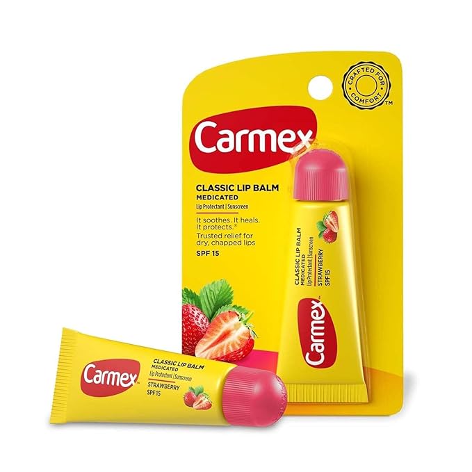 Carmex Daily Care Lip Balm Strawberry SPF 15 0.35 oz (Tube in Blister Pack)