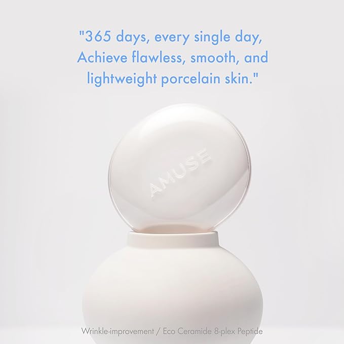 Amuse SEOUL Ceramic Skin Perfector Cushion Foundation Refill | Long-lasting, Lightweight, Semi-matte, Flawless Coverage, Hypoallergenic, Korean Beauty, Vegan(15g / 0.52 oz.) ([Refill] 1.5 NATURAL)