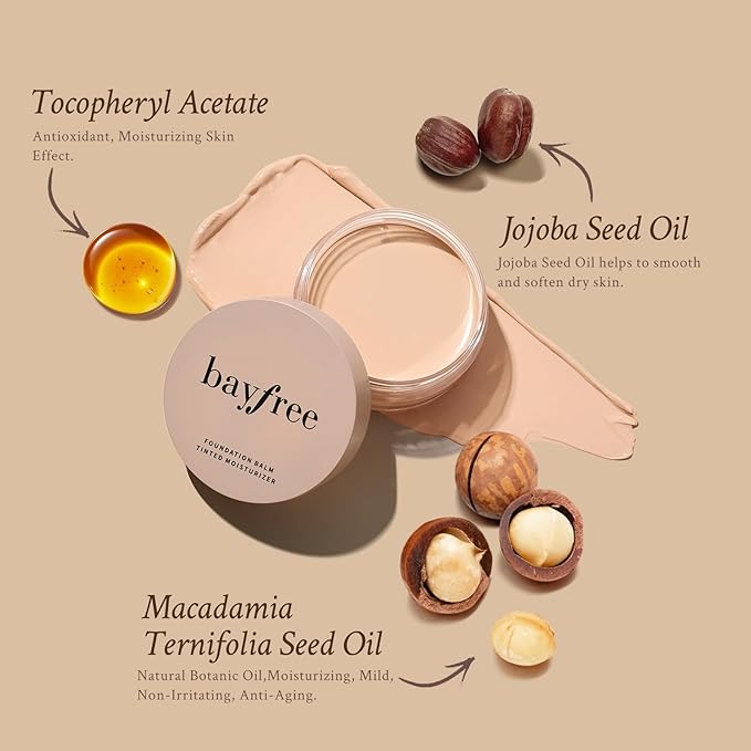 Foundation Balm, Matte Full Coverage Cream Foundation, Mature Skin Foundation, Creamy, Waterproof, Lightweight Face Makeup, 0.99 oz (CREAMY NATURAL)