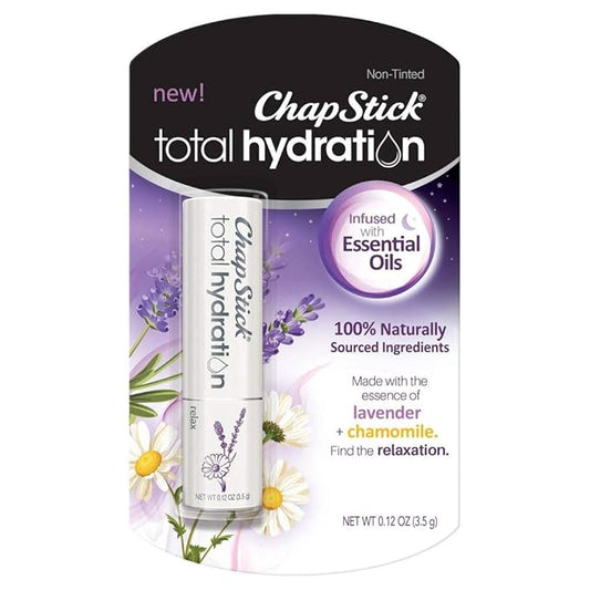 Chapstick Total Hydration Essential Oils Lip Balm - Relax - 0.12oz (Pack of 4)