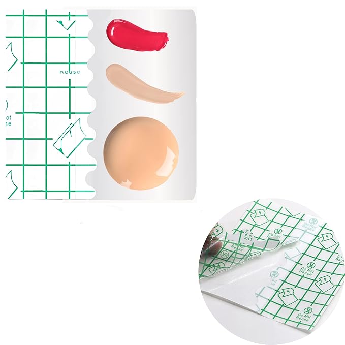 Disposable Makeup Palettes,Makeup Artist Must Haves Adhesive Makeup Mixing Tray Waterproof Tape,Mini Travel Makeup Palette for Women Girls Female Make up (3.2 Inch/120 Pieces)