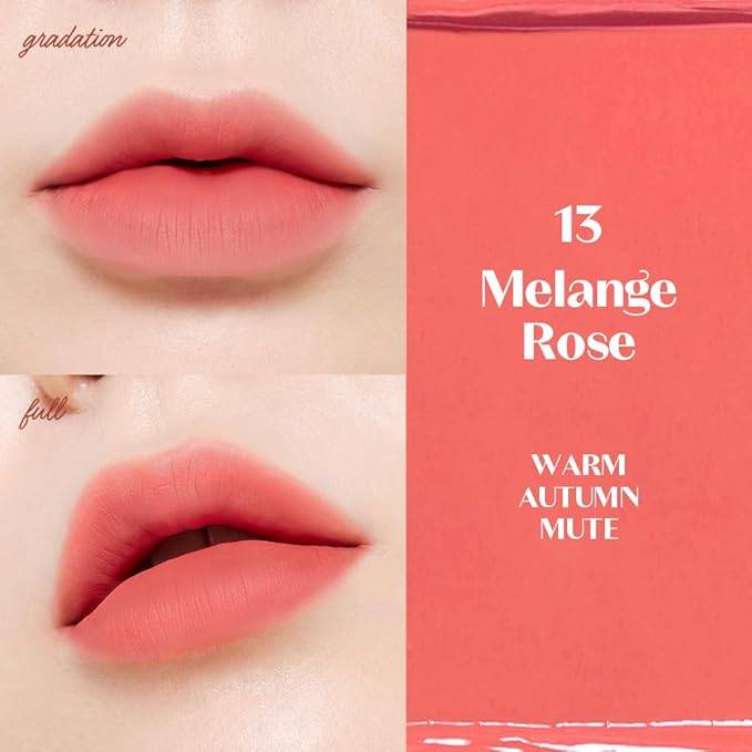 ETUDE Fixing Tint #13 Melange Rose (4g) | Long Lasting High Pigmented Liquid Lipstick | Waterproof Lightweight Matte Finish Lip Stain | Full Coverage | Korean Makeup, Kbeauty