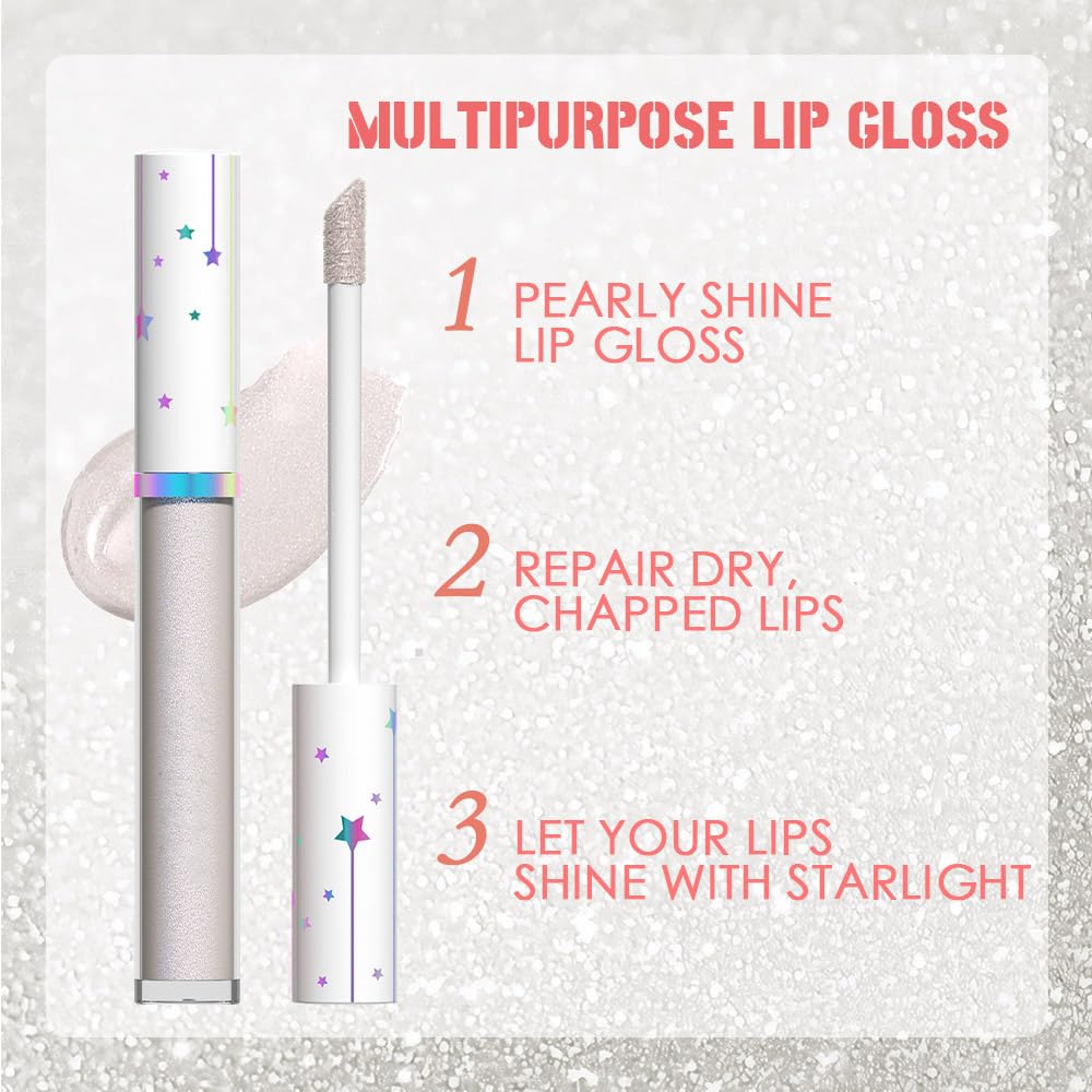 evpct 1Pcs Silver White Metallic Glitter iridescent Liquid Lipstick for Women Long Lasting Waterproof 24, Gray Silver frosted Metallic Glitter Shimmer Chrome Lipsticks Lip Gloss Stains Makeup Set, 11