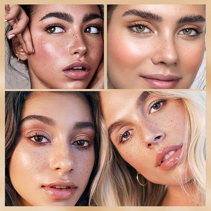 Freckle Pen 4 Colors Natural Freckle Pen Fake Freckle Pen Waterproof Long Lasting Soft Spots Natural Relaxing Sun Makeup (4PC)