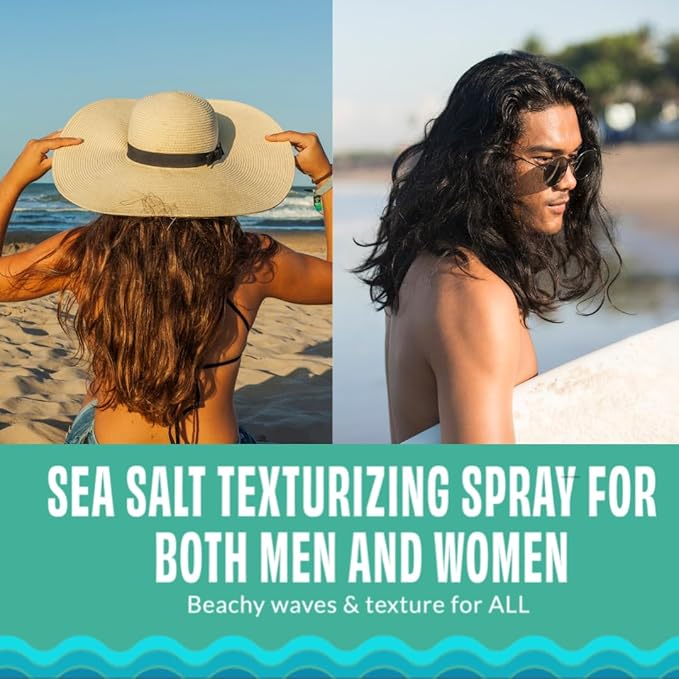 FoxyBae Sea Salt Spray for Hair - with Biotin - Texture, Texturizing, Volumizing, Thickening - for Men & Women - 8 Fl Oz