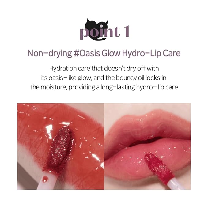 ETUDE Over Growy Lip Stain Tint, Fake Red, 0.1 oz (3 g), Lipstick, Glossy Finish, Highly Moisturizing, Melotint, Plush, Glossy, Volume, Vegan Certified