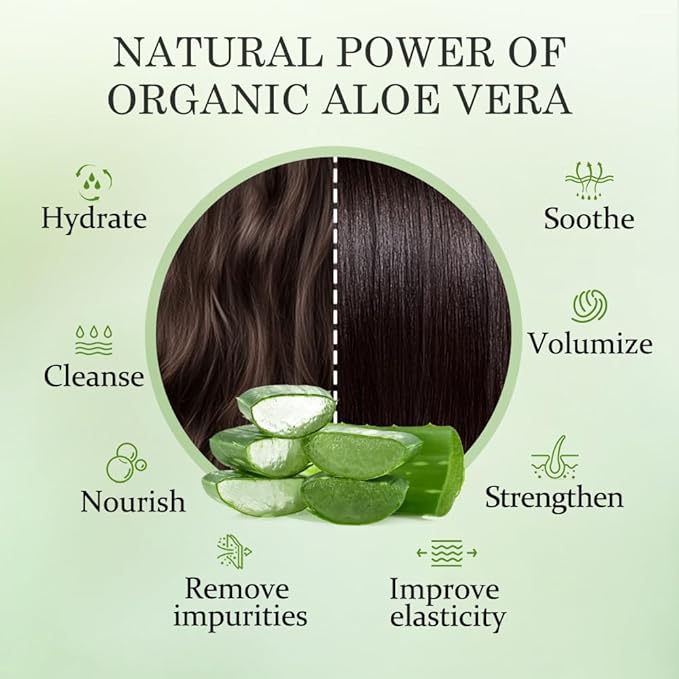 Aloderma Oil Controlling Shampoo Made with Freshly Harvest, Organic Aloe Vera for Oily Hair & Scalp - Infused with Tea Tree Oil and Willow Bark Extract to Gently Cleanse Build Up Without Drying - 16oz