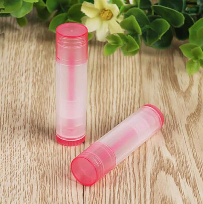 5ml 50 Pcs Empty Clear Lip Balm Tubes Containers with Twist Bottom and Multi Color Caps for Making Lip Balm,DIY Cosmetic Tubes