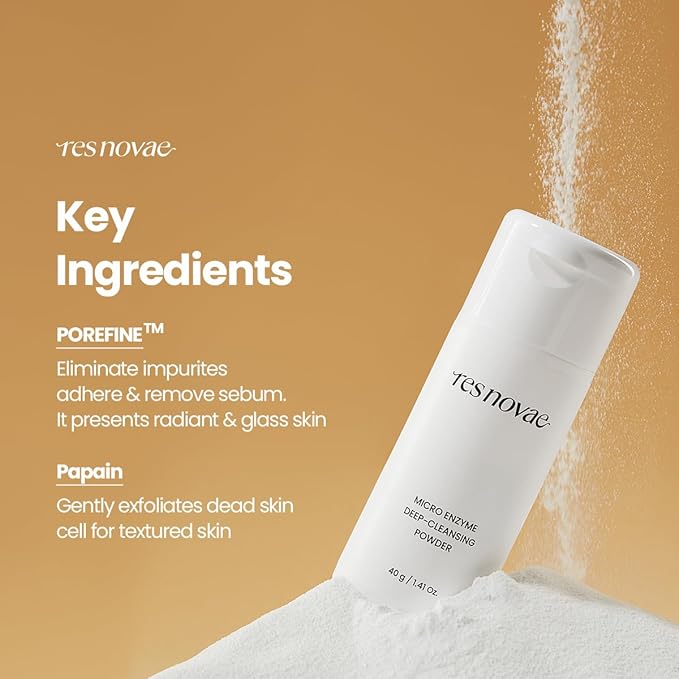 Enzyme Cleansing Powder – 40g (1.41 oz) – Purifies Pores, Removes Blackheads & Whiteheads, With Papain Enzyme for Smooth & Clear Skin | Low pH, Non-Irritating, For Sensitive Skin