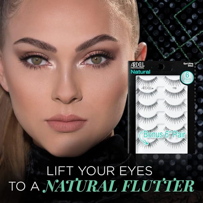 Ardell False Eyelashes, Natural 110, 5 pair + bonus pair Multipack for Eye-Lifting Effect