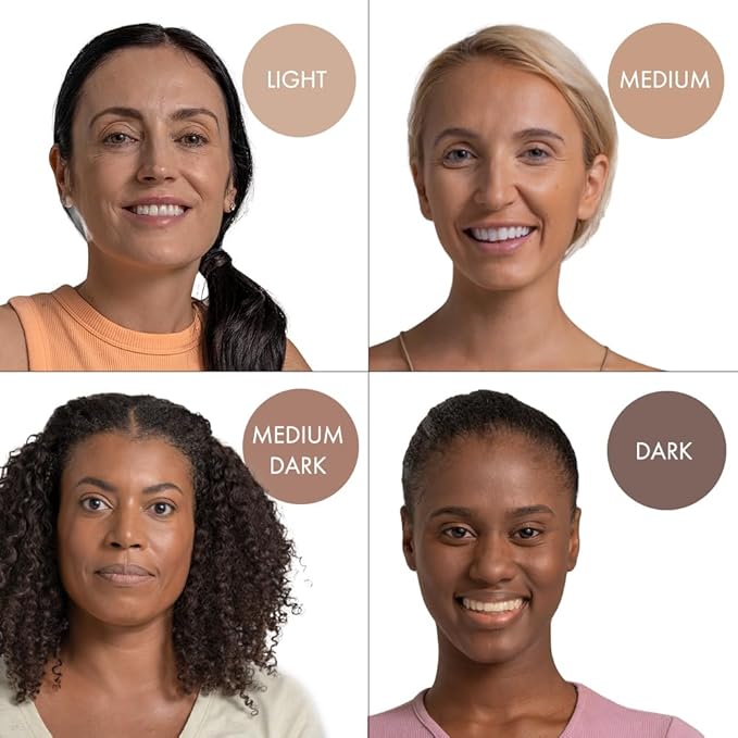 Jerome Alexander My Color Self Adjusting Full Coverage Foundation Makeup with Kabuki Brush (Medium)