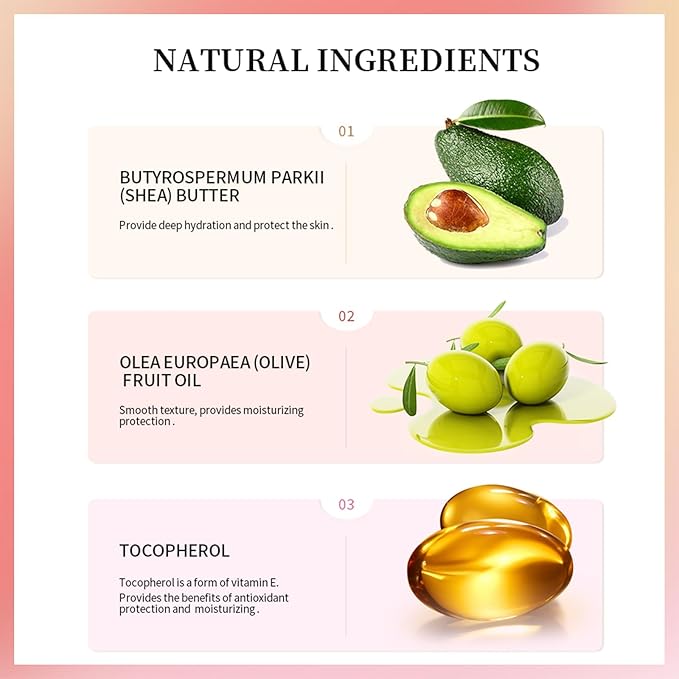 Erinde 3 Colors Lip Butter Balm Trio, Moisture Hydration Lip Butter Gloss, Sheer Tinted Lip Mask and Lip Balm, Soothing Lip Treatment Care Makeup, Shine Lip Glow Oil for Dry, Chapped Lips