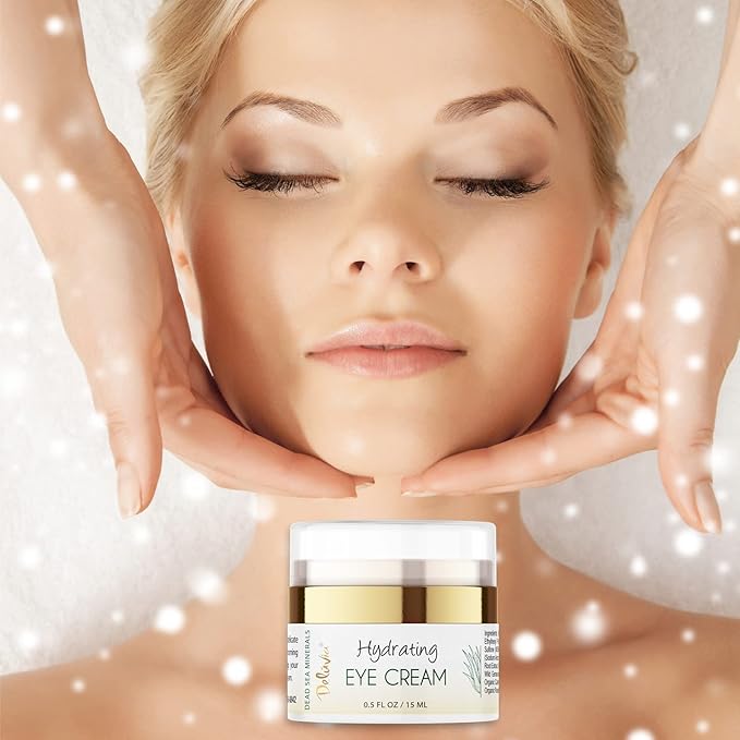 Deluvia Eye Cream Moisturizer, Under Eye and Around Eye Hydrating Eye Cream, Organic Aloe Vera, Vitamin E, Rosehip Seed Oil for Dry Skin and Wrinkles.(.5 Oz)