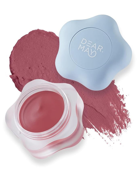 DEARMAY Pure Falling Mood Lip Pot No. 02 Blush Hour 0.23 Oz. Vegan Lip Stain Lip & Cheek Multi-Use Tint With Hydrating Formula for Smooth Soft Blend Without Dryness or Fine Lines, Korean Makeup