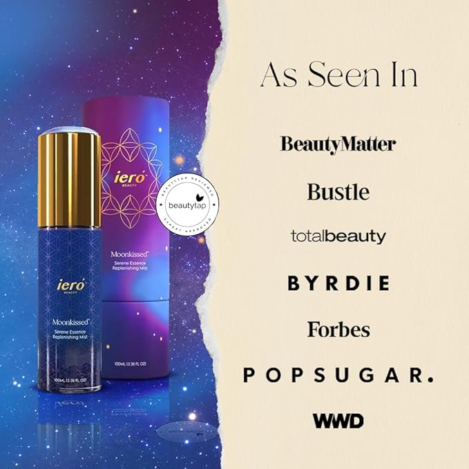 ieró Beauty Lavender, Chamomile & Frankincense Replenishing Facial Mist | Hydrating Toner | Calming, Restorative Hydrolat Essence | Strengthens Skin Barrier & Soothes Redness | Non-Comedogenic, Vegan