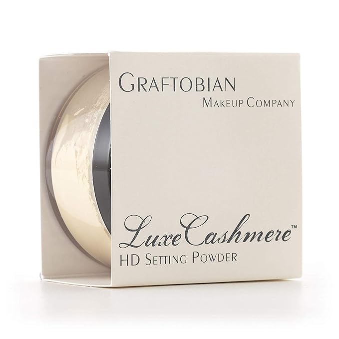 Graftobian HD LuxeCashmere Setting Powder - Banana Creme Pie (0.7 oz) - No Flashback, Matte, Silky Smooth Finish
