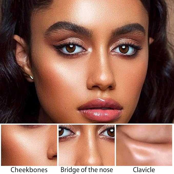 evpct 2Pcs Cream Contour Foundation Stick for Neutral Skin Highlighter & Bronzer Pen Face Brightens & Shades Pencil Highlighting Shade Longwear Makeup Highlight Bronzer Shaping Trimming Stick, Medium