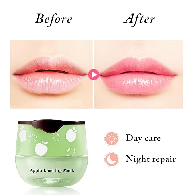 1PCS Bee Lip Balm Honey Lip Balm,Exfoliating Honey Pot Lip Balm Sleeping Lip Mask with Brush, Hydrating & Prevention Dry and Cracked, Lip Scrubs Exfoliator & Moisturizer