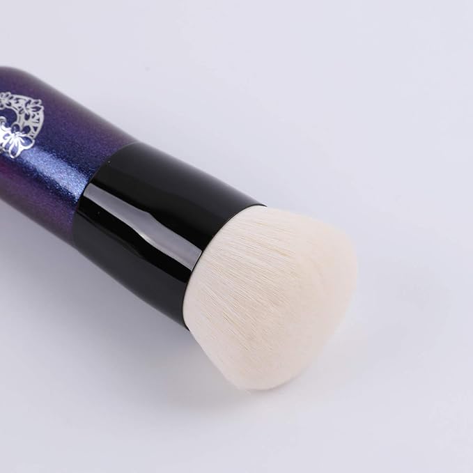 ENERGY Foundation Makeup Brush With Brush Clean Flat Top Kabuki for Face - Perfect For Blending Liquid, Cream or Flawless Powder Cosmetics - Buffing, Stippling, Concealer - Premium Quality Synthetic Dense Bristles