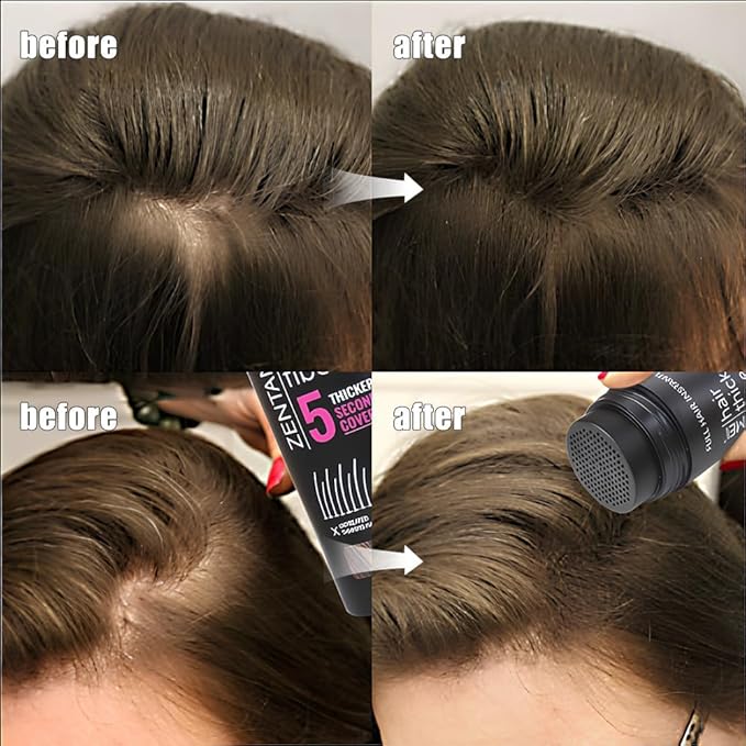 Hair Fibers for Thinning Hair for Women All-Natural Hair Building Fibers 0.98 Oz Hair Volume Powder Bald Spot Cover Up for Men & Women (Gray)