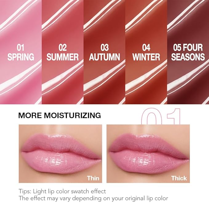 1Pcs Tinted Lip Balm Moisturizing Lipstick – Soft Pale Pink Sheer Hydrating Lip Color for Dry Lips – Nourishing Lip Balm for All Women with a Subtle Natural Scent (S01 Spring)