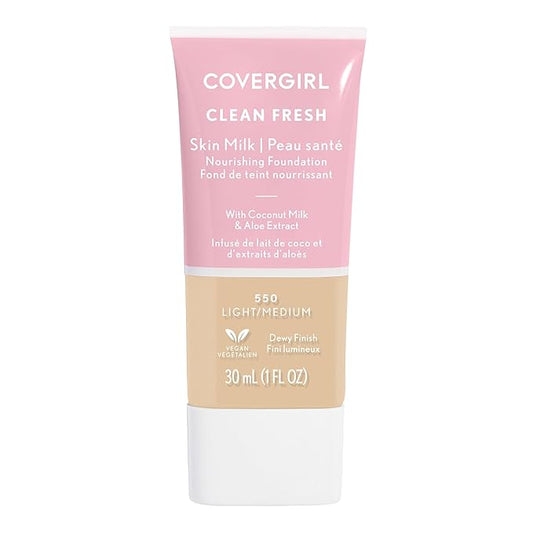 COVERGIRL, Clean Fresh Skin Milk Foundation, Light/Medium, 1 Count (packaging may vary)