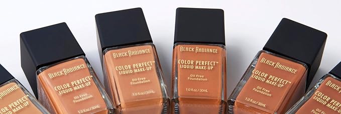 Black Radiance Color Perfect Liquid Full Coverage Foundation Makeup, Butter Scotch, 1 Fl Oz