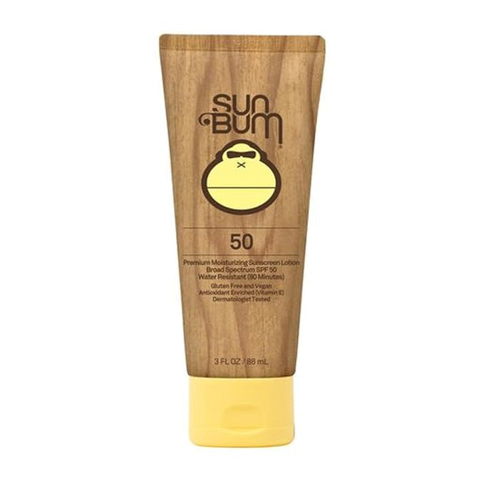Sun Bum Original SPF 50 Sunscreen Body Lotion - Broad Spectrum Moisturizing Sunscreen with Vitamin E - Hawaii 104 Act Compliant (Made without Octinoxate & Oxybenzone) - Travel Friendly - 3 oz
