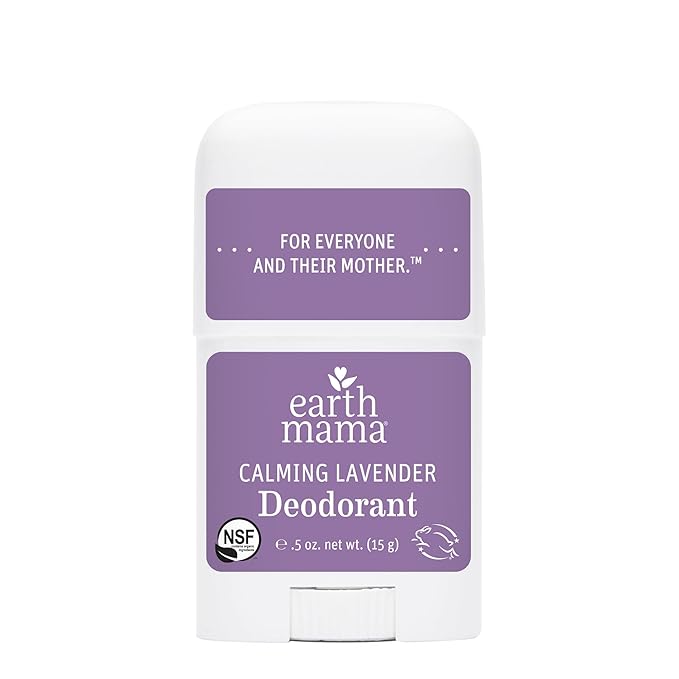 Earth Mama Mini Deodorant Travel Set | Safe for Sensitive Skin, Pregnancy and Breastfeeding, Contains Organic Calendula with No Fragrance Chemicals, No Baking Soda or Aluminum (4-Pack)