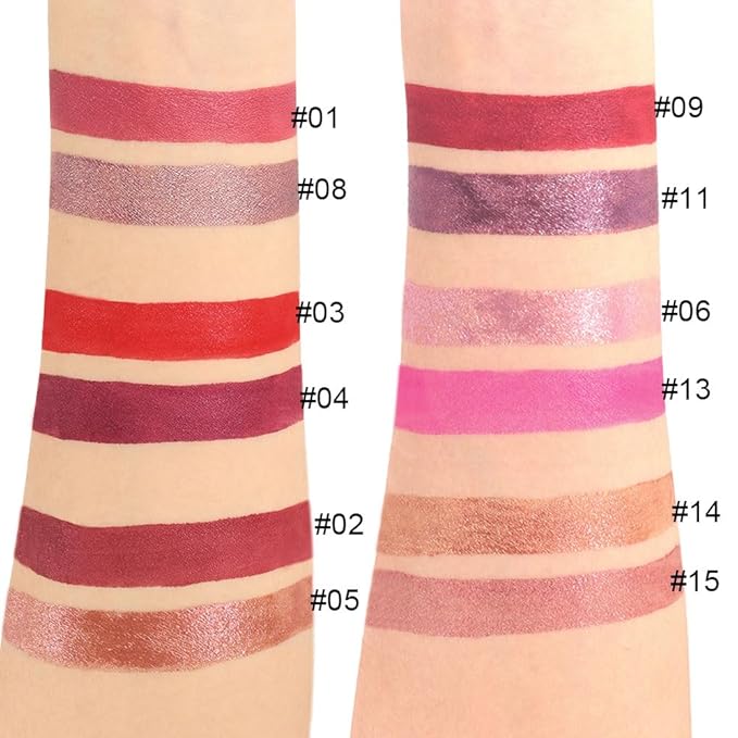 evpct 1Pcs Bronze Gold Matte to Glitter Liquid Lipstick Lip Set Kit, Long Lasting Matte Diamond Glitter Lipstick Waterproof, Colorful Sparkly Glossy Metallic Shimmer Sparkle Lip Gloss for Women 05#