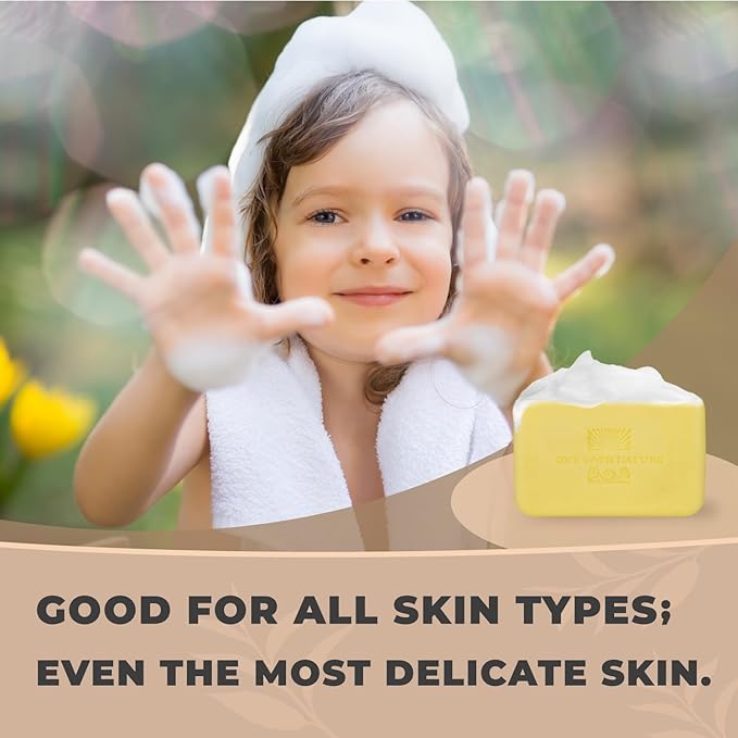 One With Nature Dead Sea Salt Lemon Sage Soap 7oz 3-Pack – Purifying and Exfoliating Soap Bar with Dead Sea Minerals for Face & Body, for Men & Women