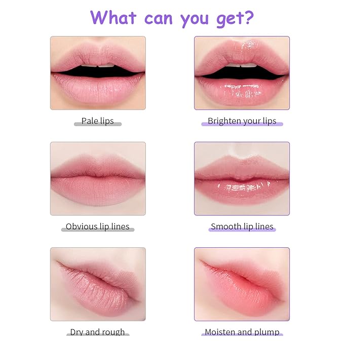 2PCS Honey Pot Lip Balm, Lip Balm Honey Pot with Brush, Cherry Blossom Lip Balm for Dry Cracked Lips, Lip Scrubs Exfoliator & Moisturizer, Hydrating Lip Sleeping Mask