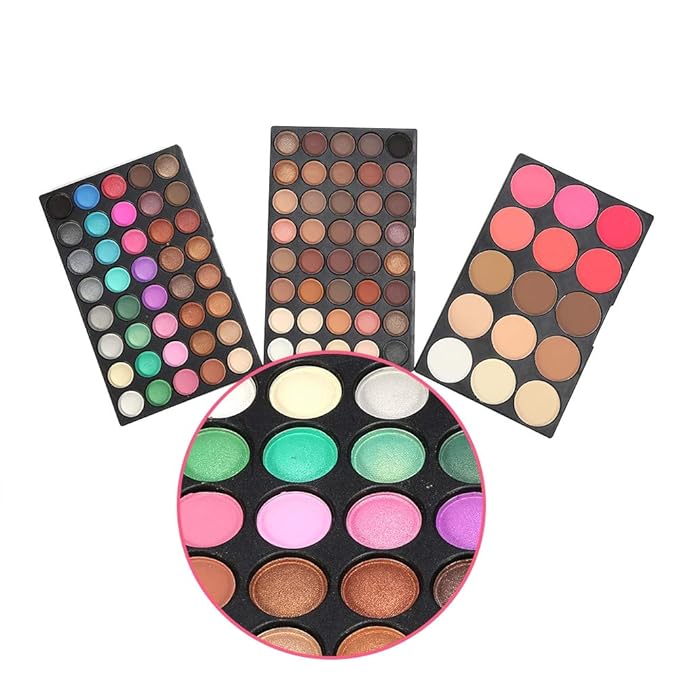80 Colors Professional Eyeshadow Palette +15 Colors Blusher & Concealer Contour Eye Powder Makeup Cosmetic Set
