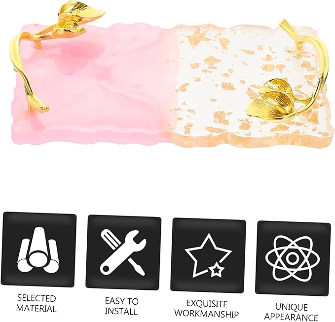 FOMIYES 2pcs Nail Palette Nail Art Gel Nail Art Palette Nail Tool Manicure Display Board Nail Polish Display Board Nail Color Palette Copper Plating Pink Makeup Mixing Plate Nail Art Plate