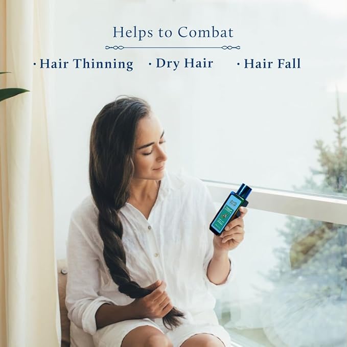 Blue Nectar Rosemary Oil with Bhringraj, Amla and 9 Herbs for Natural Hair Growth (6.76 Fl Oz)