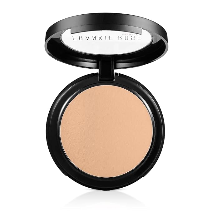 Frankie Rose Cosmetics Powder Foundation – Full Coverage Face Powder For Pores & Imperfections, Evens Out Skin Tone & Shine-Control | 58 Grams (Cream Puff)