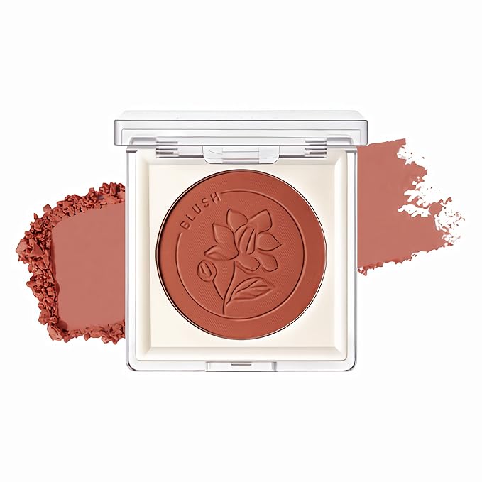 FOCALLURE Powder Palette Blush, Matte Mineral Blush Powder, Bright Shimmer Face Blush Makeup, Contour and Highlight Blush Palette, Highly Pigmented, Long Lasting, Waterproof, Blendable, #402
