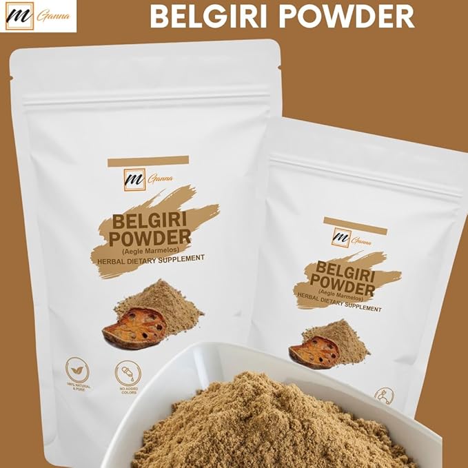 100% Natural Belgiri | Aegle Marmelos | Bael Phal Dry Bel | Wood Apple Powder for Healthy Hair and Skin 227 GMS / 0.5 LBS