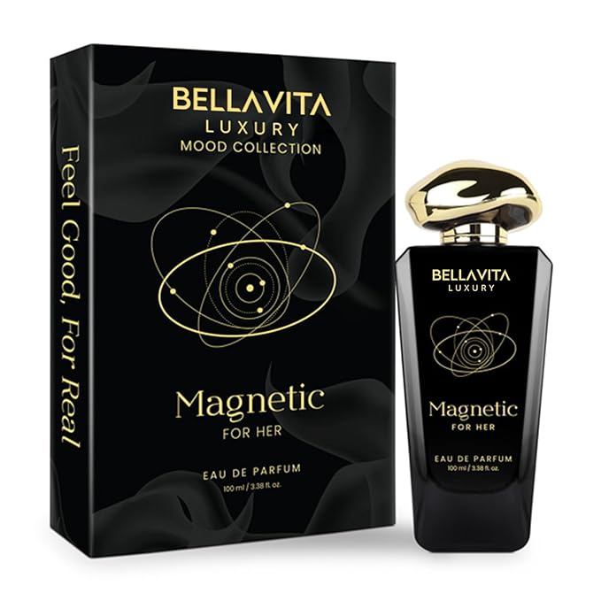 BELLAVITA Luxury Mood Collection MAGNETIC Perfume for Women 100ml | Pheromone Inspired Technology Long Lasting Fragrance | Notes of Rose, Jasmine and Cherry | Gourmet, Spicy Premium Fragrance