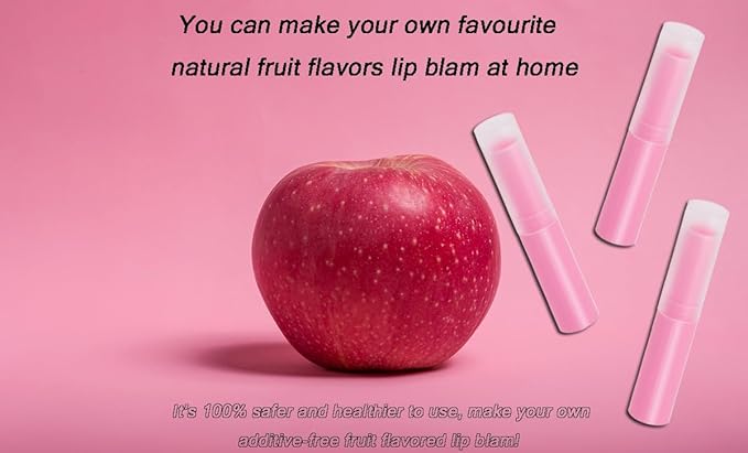 0.14oz Empty Flavored Lip Balm Container Tubes Plastic Homemade Moisturizing Lip Stick with Caps Bulk Fit for Women Adult DIY Making Supplies, 25 Count (Rose Pink)