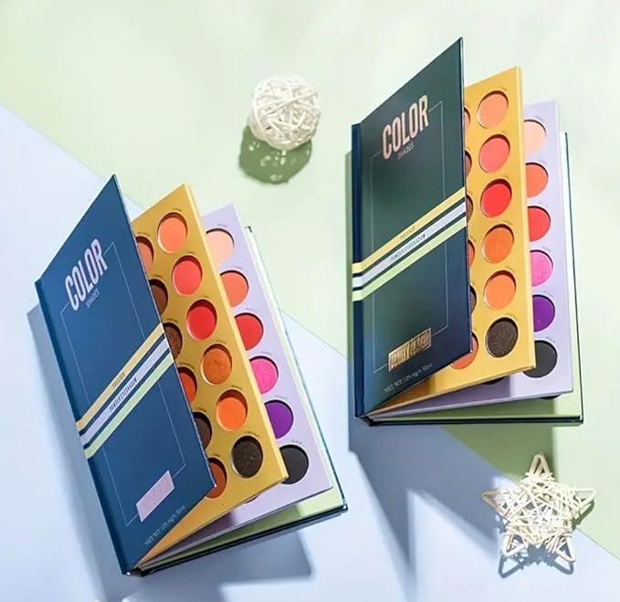 Generic Majical Book of Beauty Makeup Palette, 72 Colors, 3-Layer Folding Book, Eyeshadow Palette, Long Lasting