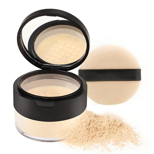 Boobeen Oil Control Loose Powder Translucent Setting Powder Smooth Loose Face Powder, Lightweight&Long Lasting Makeup Setting Foundation Powder, Matte Tint