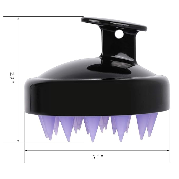 4 Pcs Hair Shampoo Brush Scalp Massager Silicone Scalp Scrubber air Washing Tool for Shower