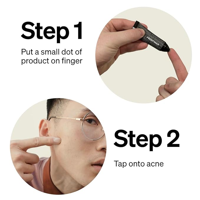 FRONTMAN Fade, Men's Acne Concealer With Salicylic Acid For Acne | For Blemishes & Dark Circles | Great for All Skin Types | Men’s Concealer D4 Dark Shade