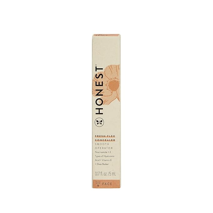 Honest Beauty Fresh Flex Concealer with Niacinamide + Vitamin E + Hyaluronic Acid | Vegan + Cruelty free | Cream, 0.17 fl oz