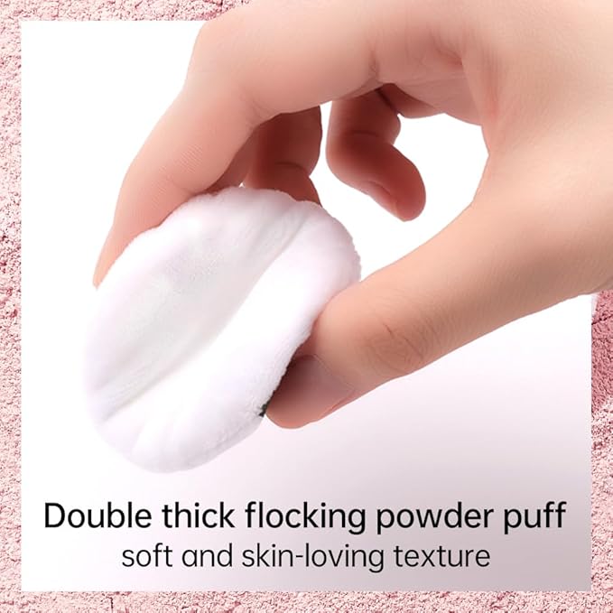 CATKIN Poreless Finish Loose Setting Powder Makeup, Translucent Matte Finishing Makeup for All Skin Tones, 3 Colors Even Skin Tone – 0.42 oz Includes Velour Puff