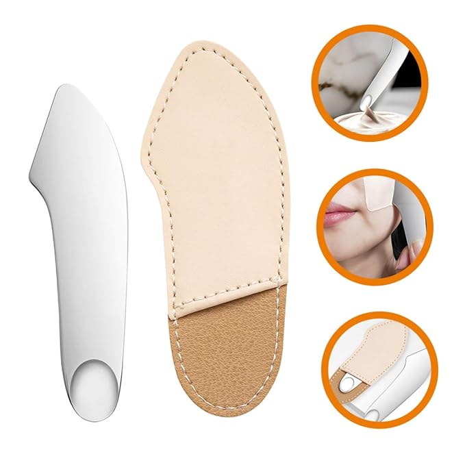 Beavorty Makeup Spatula Foundation Shovel Toning Stick Stainless Steel Liquid Foundation Scraper Makeup Tool (handheld Foundation Shovel Set Mirror Light Stainless Steel Mix