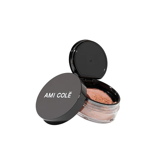 Ami Colé Skin Melt Talc-Free Loose Setting Powder Rich Deep, face powder, makeup, finishing powder, lightweight